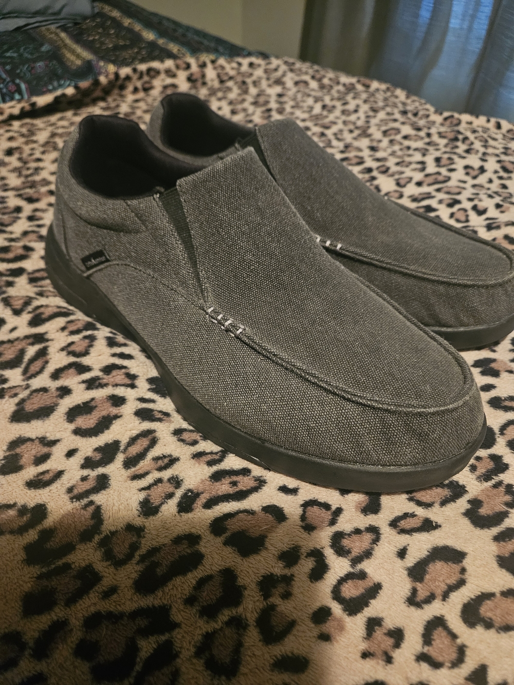 Men's Slip-On Loafers in Dark Gray - Casual Comfort